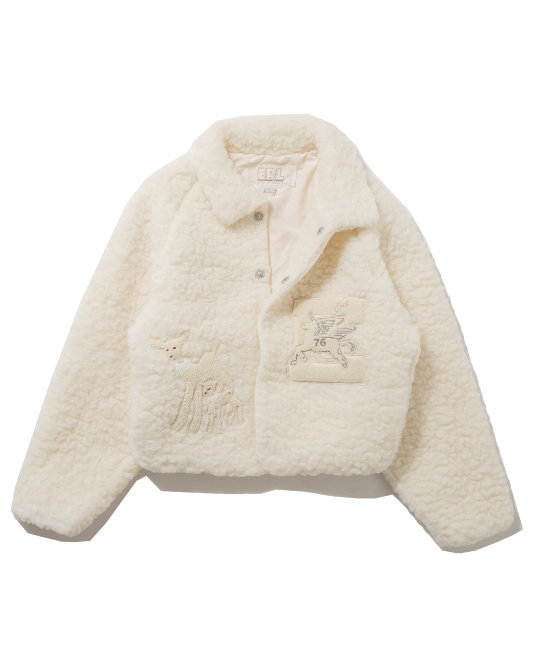 UNISEX FLEECED WOOL BOMBER JACKET WOVEN