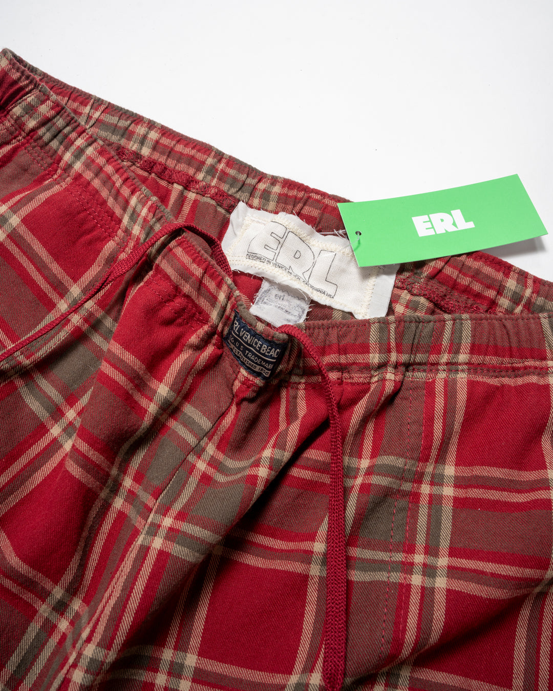 UNISEX PLAID LOUNGE PANTS WOVEN (RED)