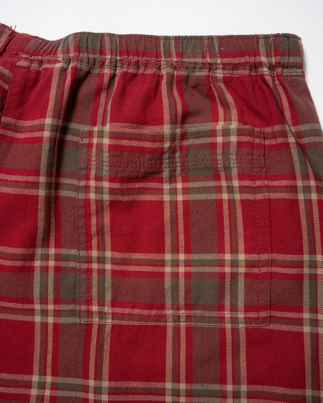 UNISEX PLAID LOUNGE PANTS WOVEN (RED)