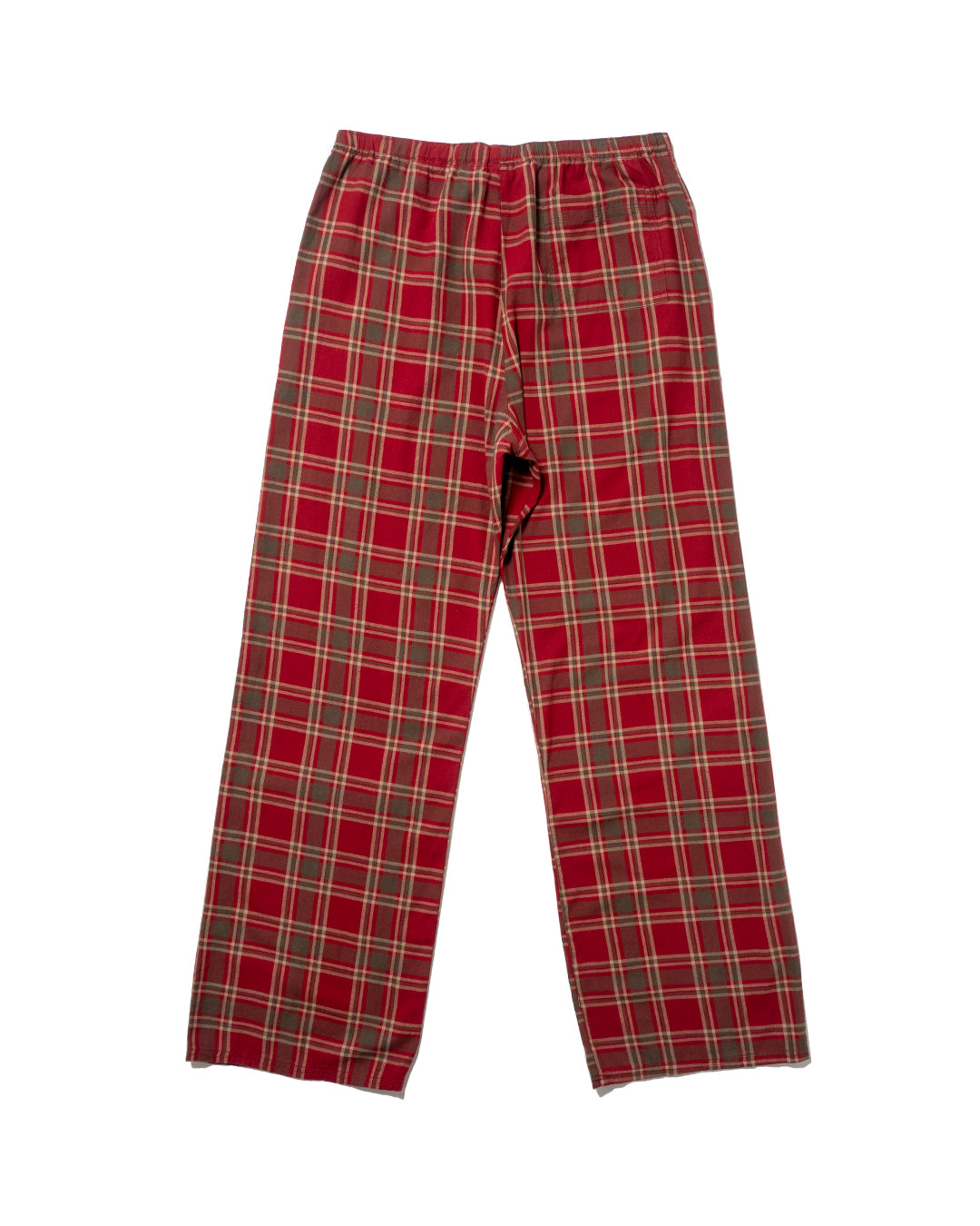 UNISEX PLAID LOUNGE PANTS WOVEN (RED)