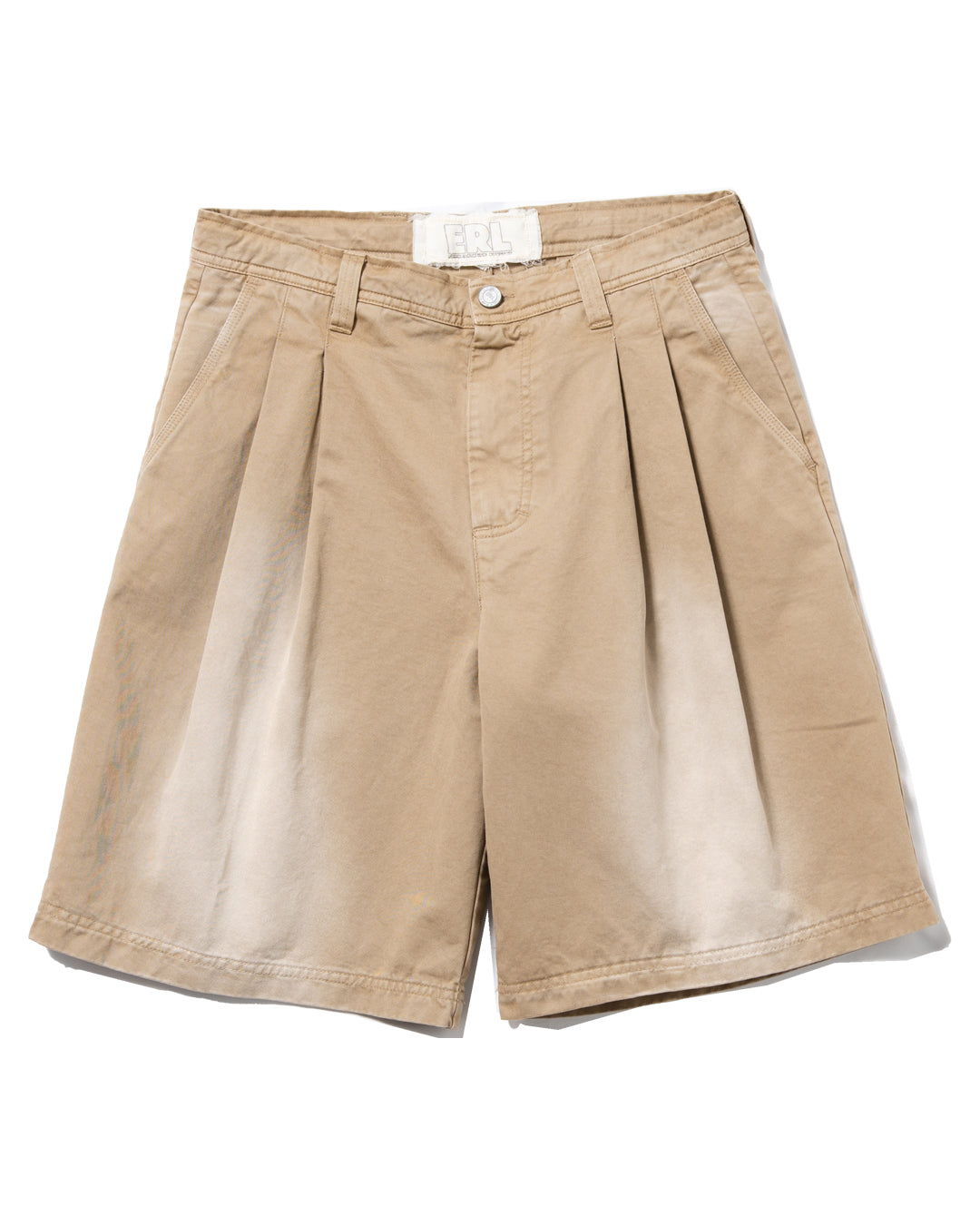 UNISEX PLEATED CHINO SHORTS BEIGE