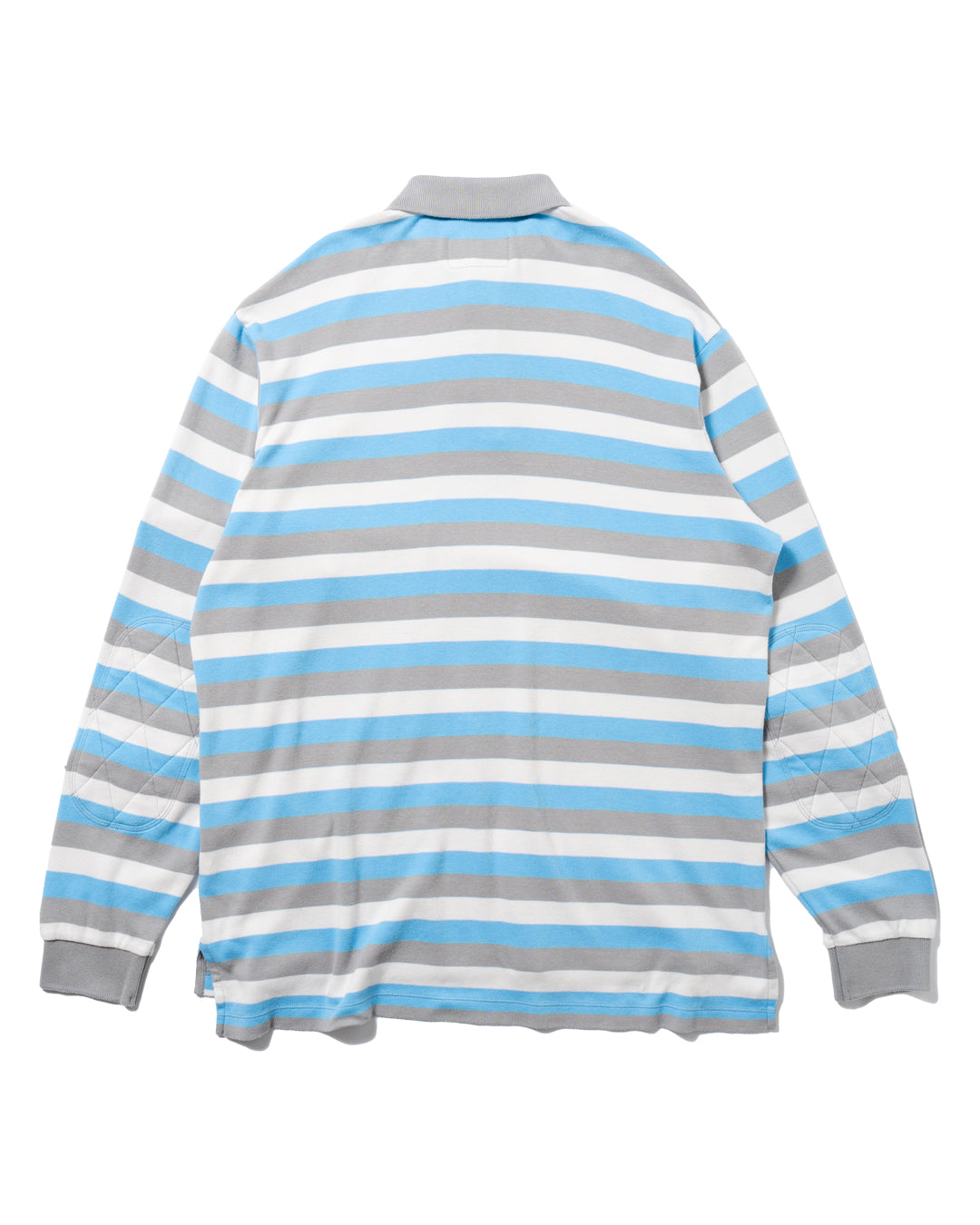 UNISEX STRIPED LONG SLEEVE POLO KNIT MULTI
