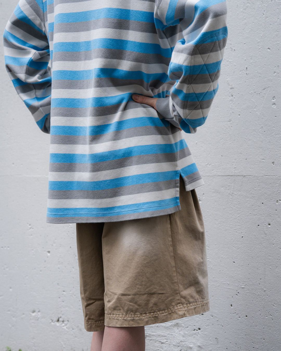 UNISEX STRIPED LONG SLEEVE POLO KNIT MULTI