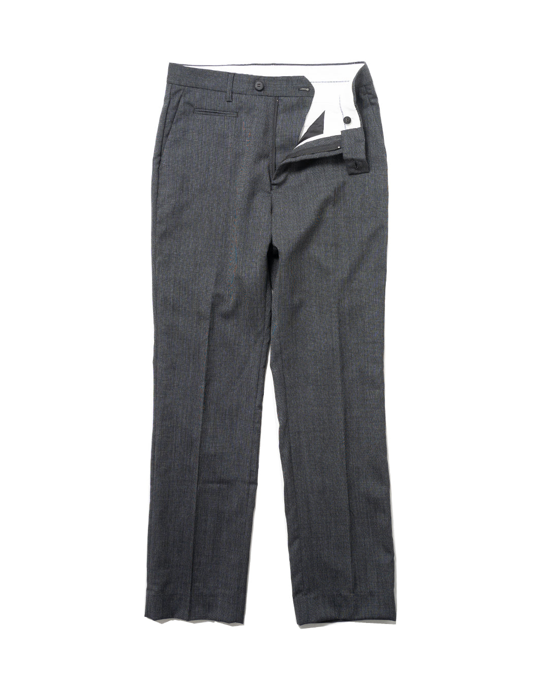 WOOL STRAIGHT TROUSERS (BLK)
