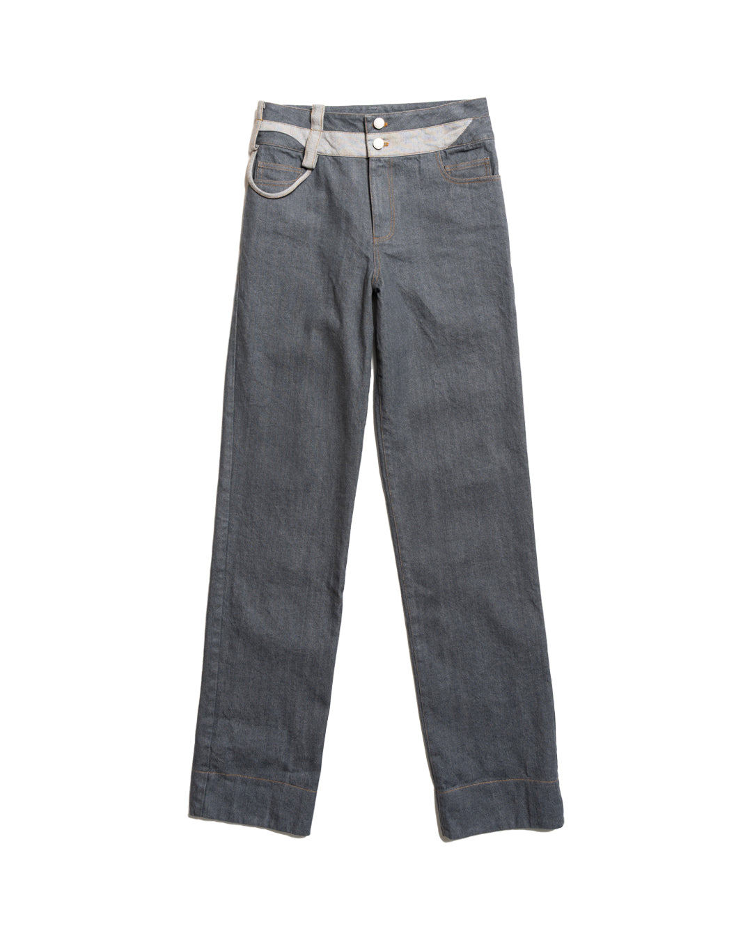 DOUBLE WAIST BAND SWORD JEANS