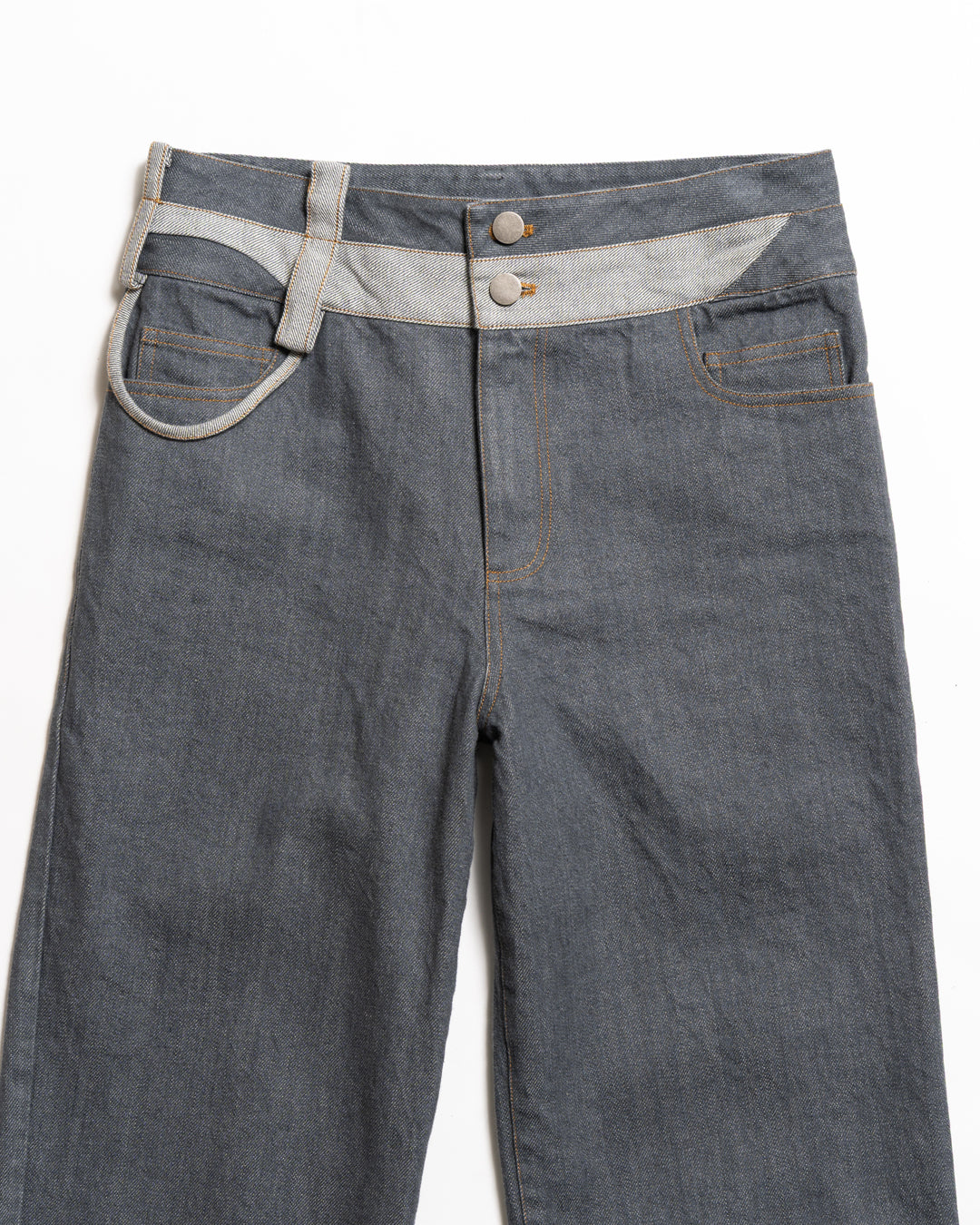 DOUBLE WAIST BAND SWORD JEANS