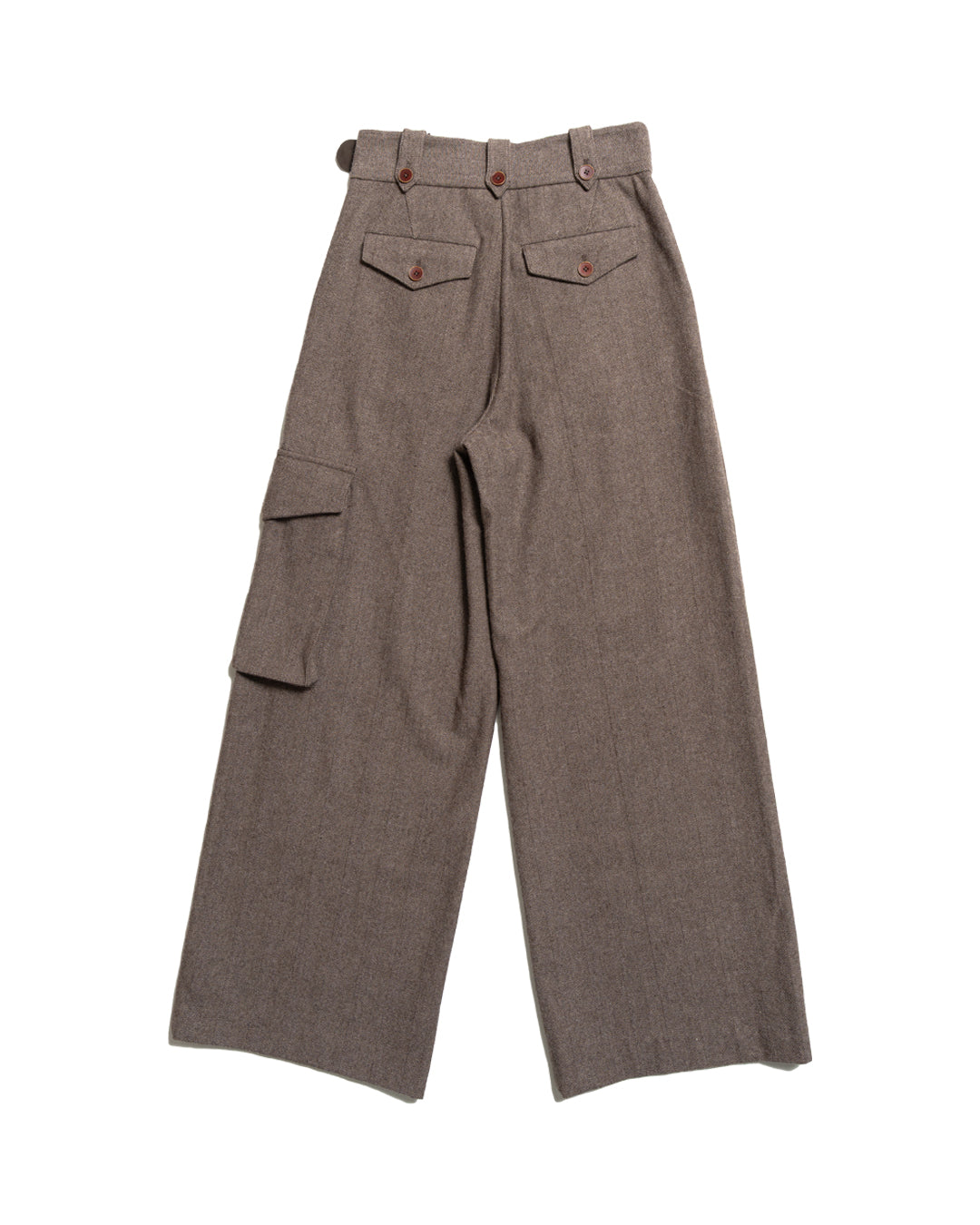 HERRINGBONE MILITARY TROUSERS