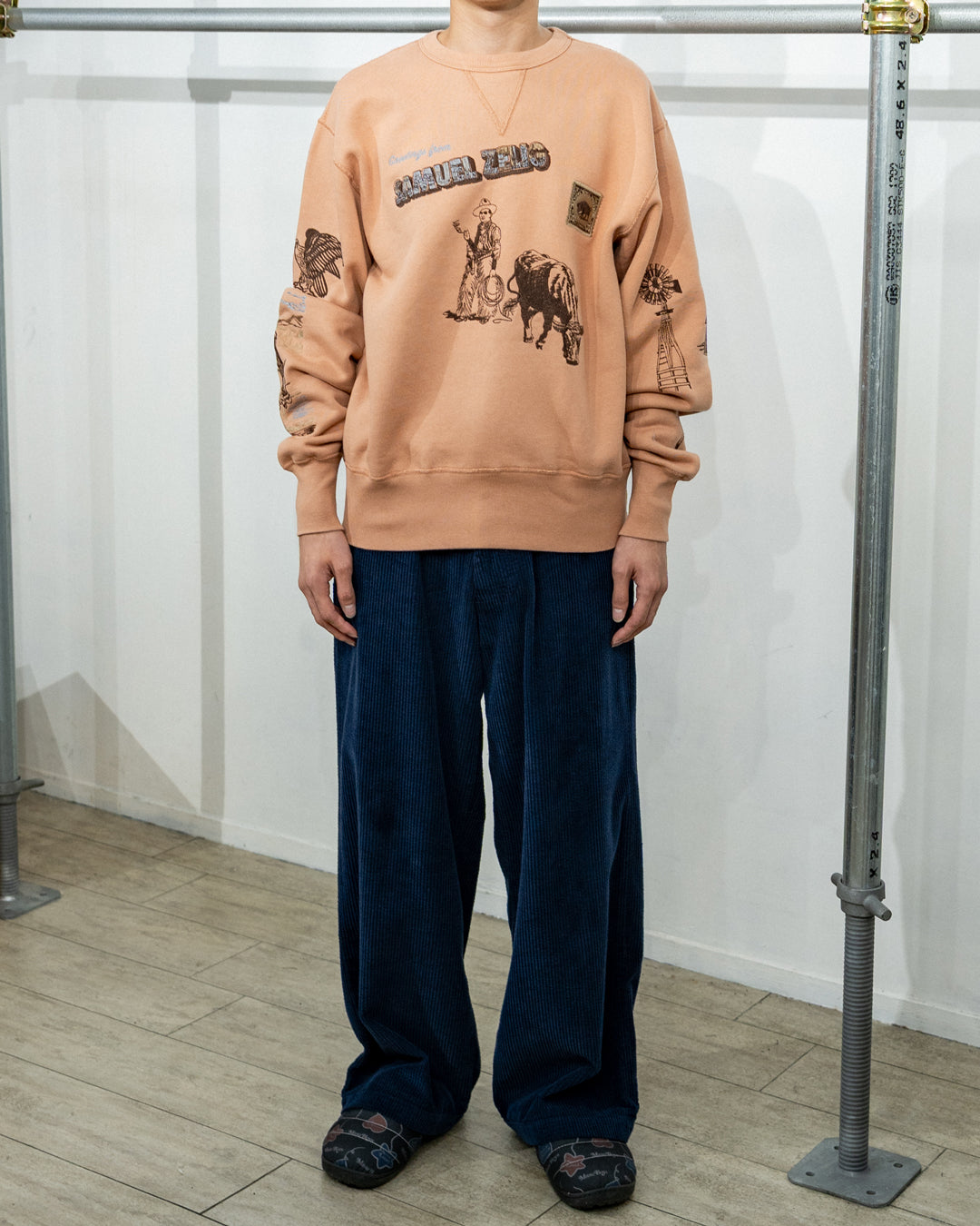 シル・サフェーティ・ペルージャ 来日コラボ スウェット O 新品未開封 SAMUEL ZELIG - WESTERN CREWNECK｜Baby's all right ONLINE STORE
