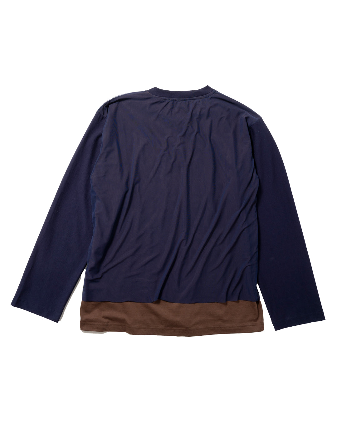 BROWN / SMOKE COTTON MESH LONG SLEEVE T-SHIRT *LAST