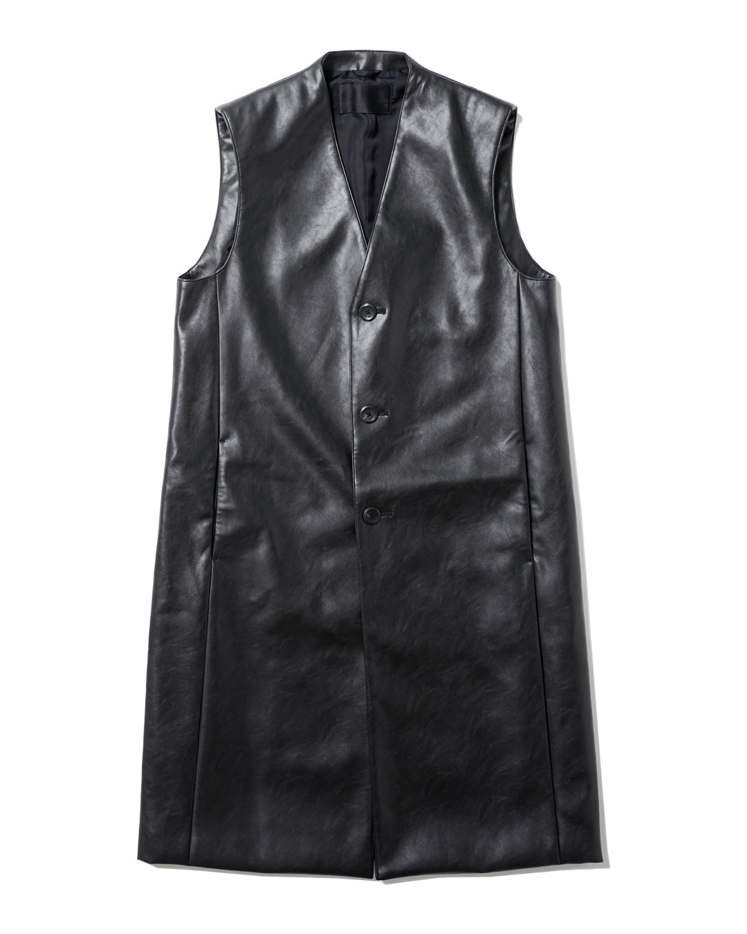 SYNTHETIC LEATHER SLEEVELESS COAT - Baby's all right