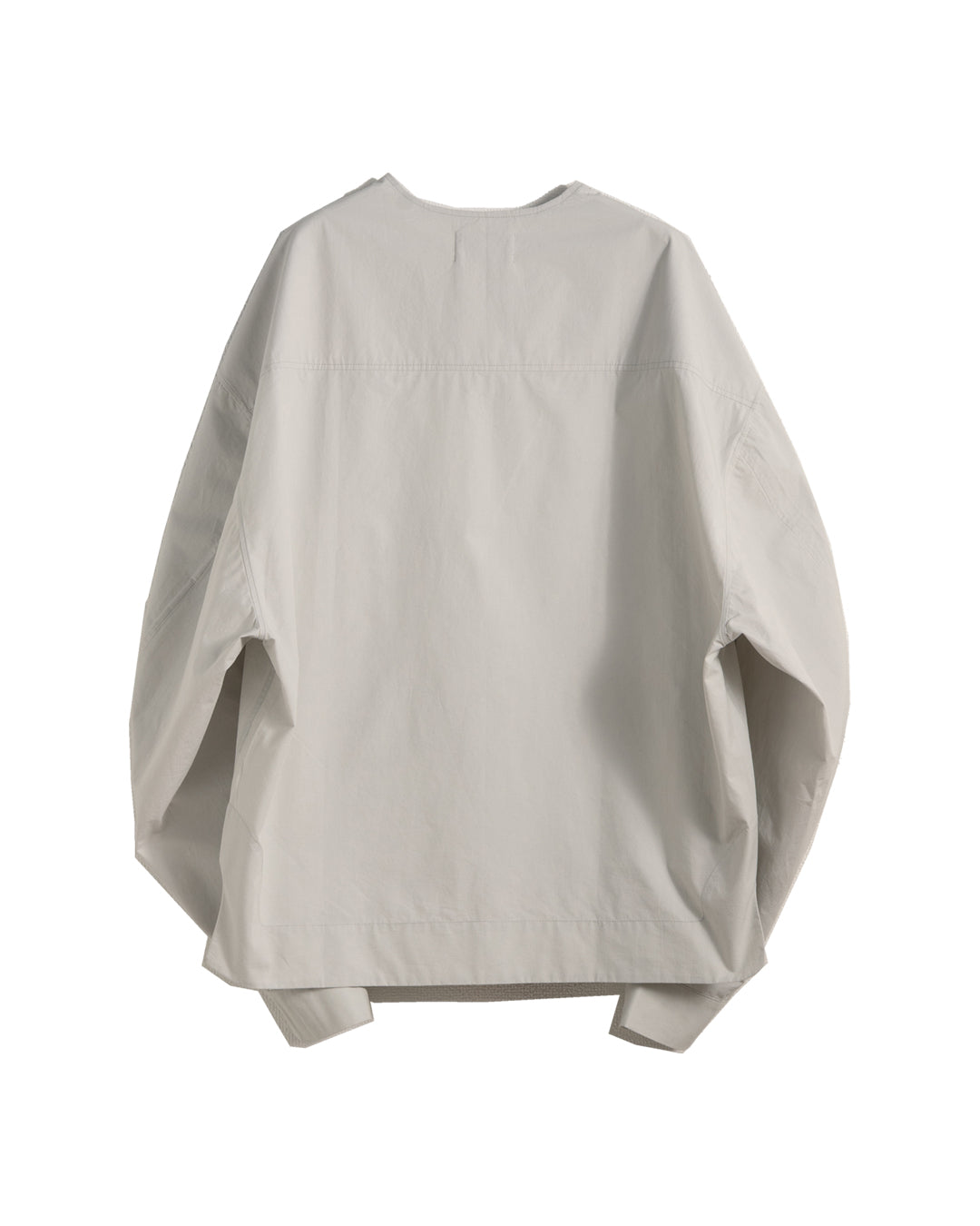ASYMETRIC COLLARLESS POPLIN SHIRT (SVB)