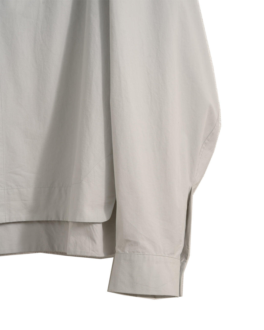 ASYMETRIC COLLARLESS POPLIN SHIRT (SVB)