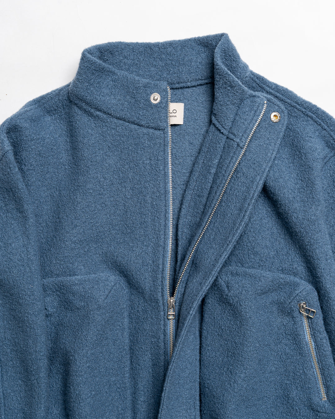 HIGH NECK FLEECE JACKET (BLU)