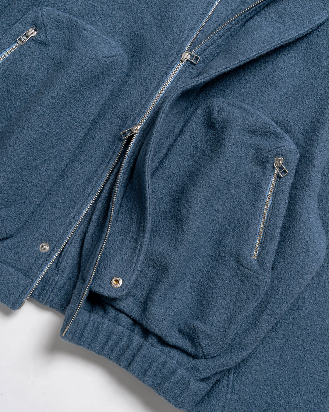 HIGH NECK FLEECE JACKET (BLU)