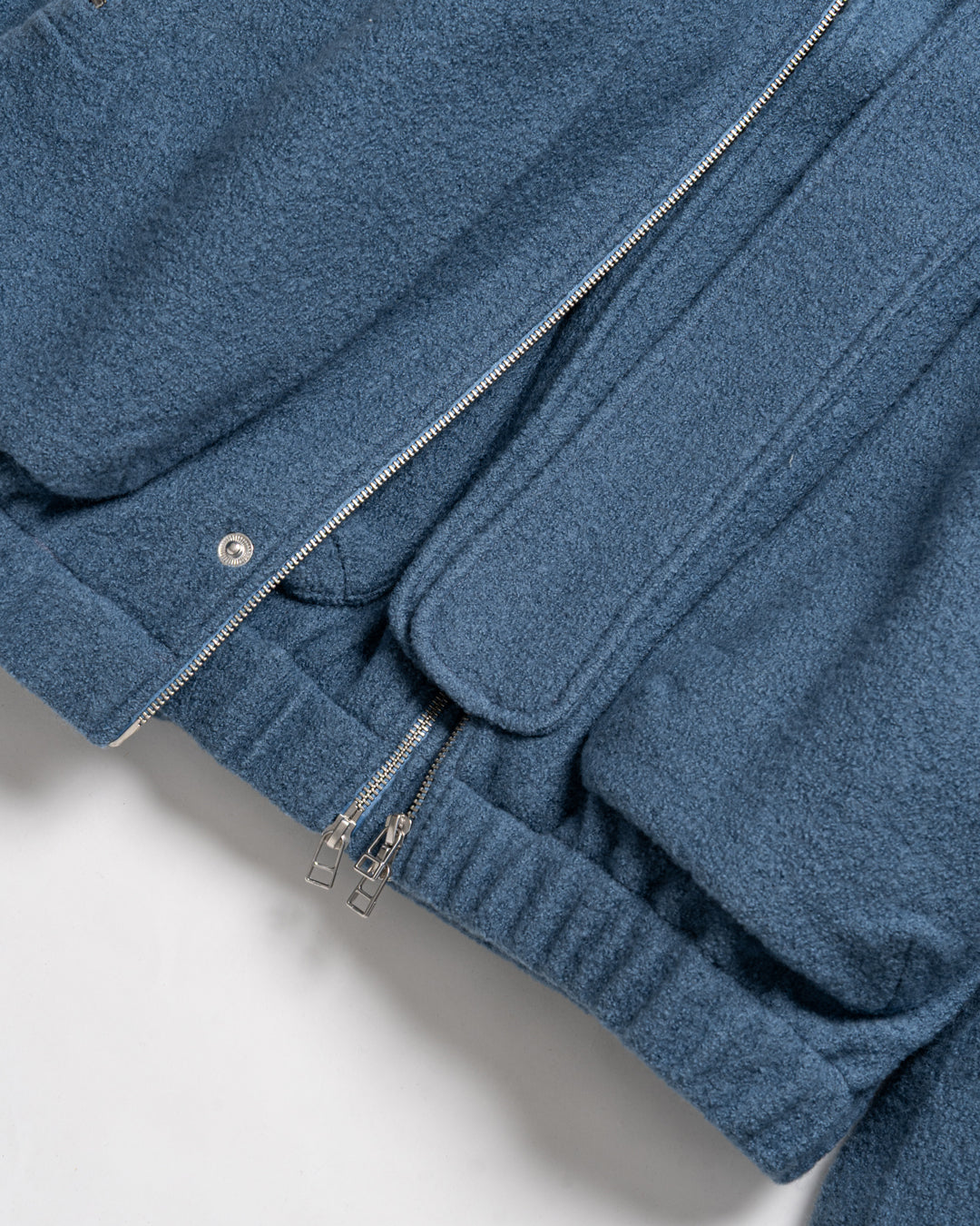 HIGH NECK FLEECE JACKET (BLU)