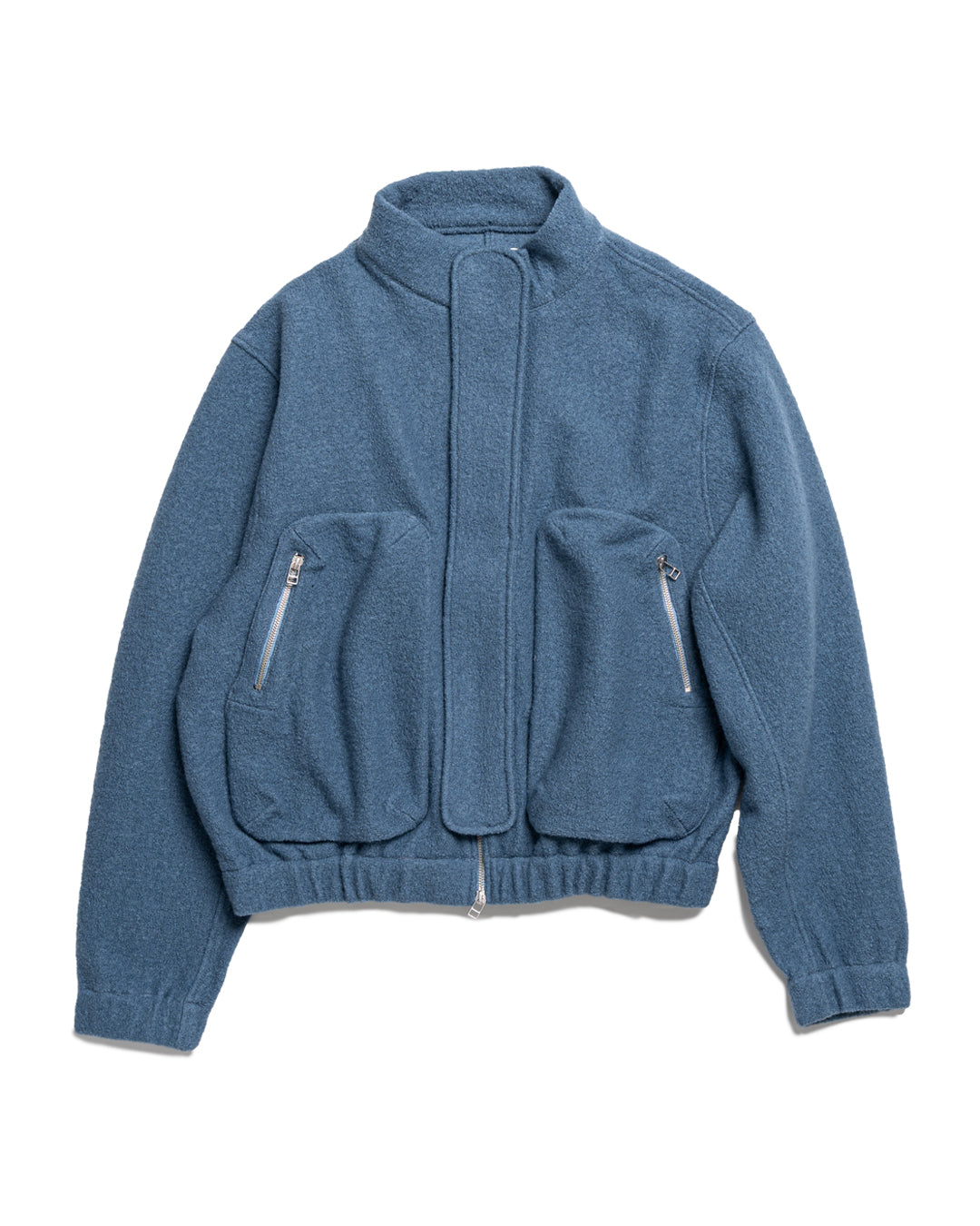 HIGH NECK FLEECE JACKET (BLU)