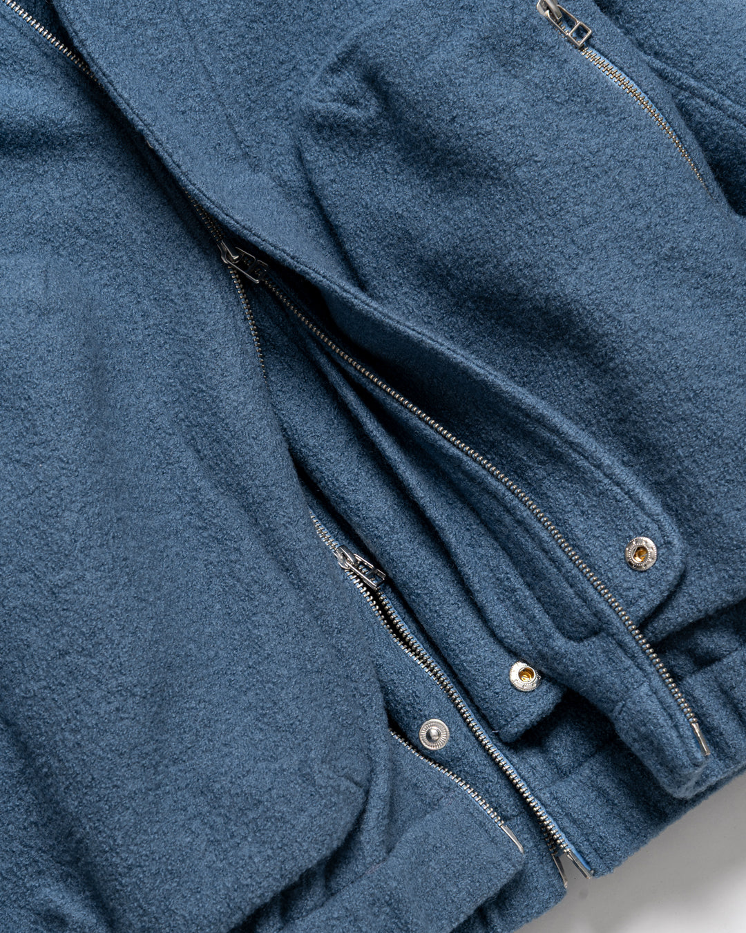 HIGH NECK FLEECE JACKET (BLU)