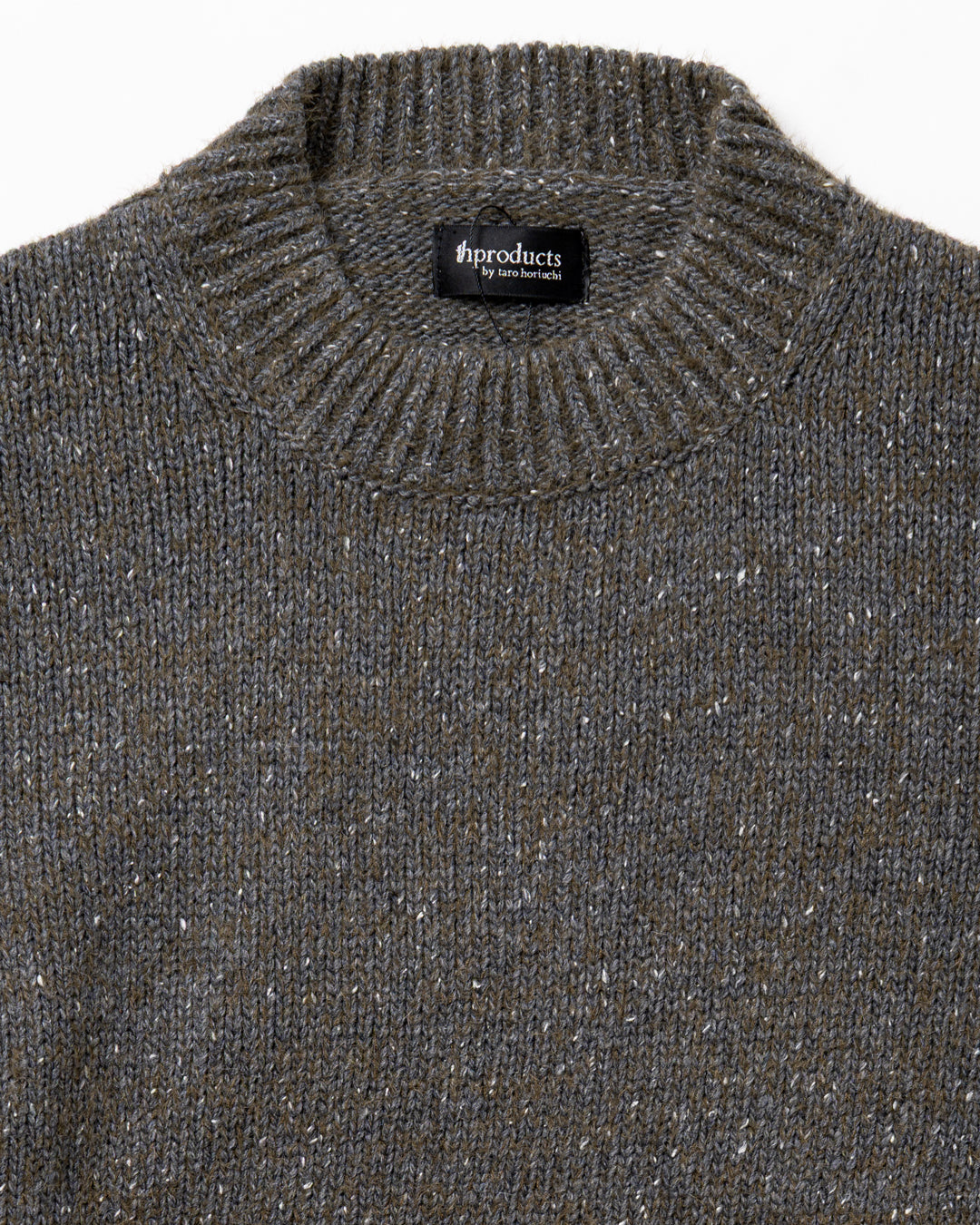 WHITE NEP KNIT PULLOVER
