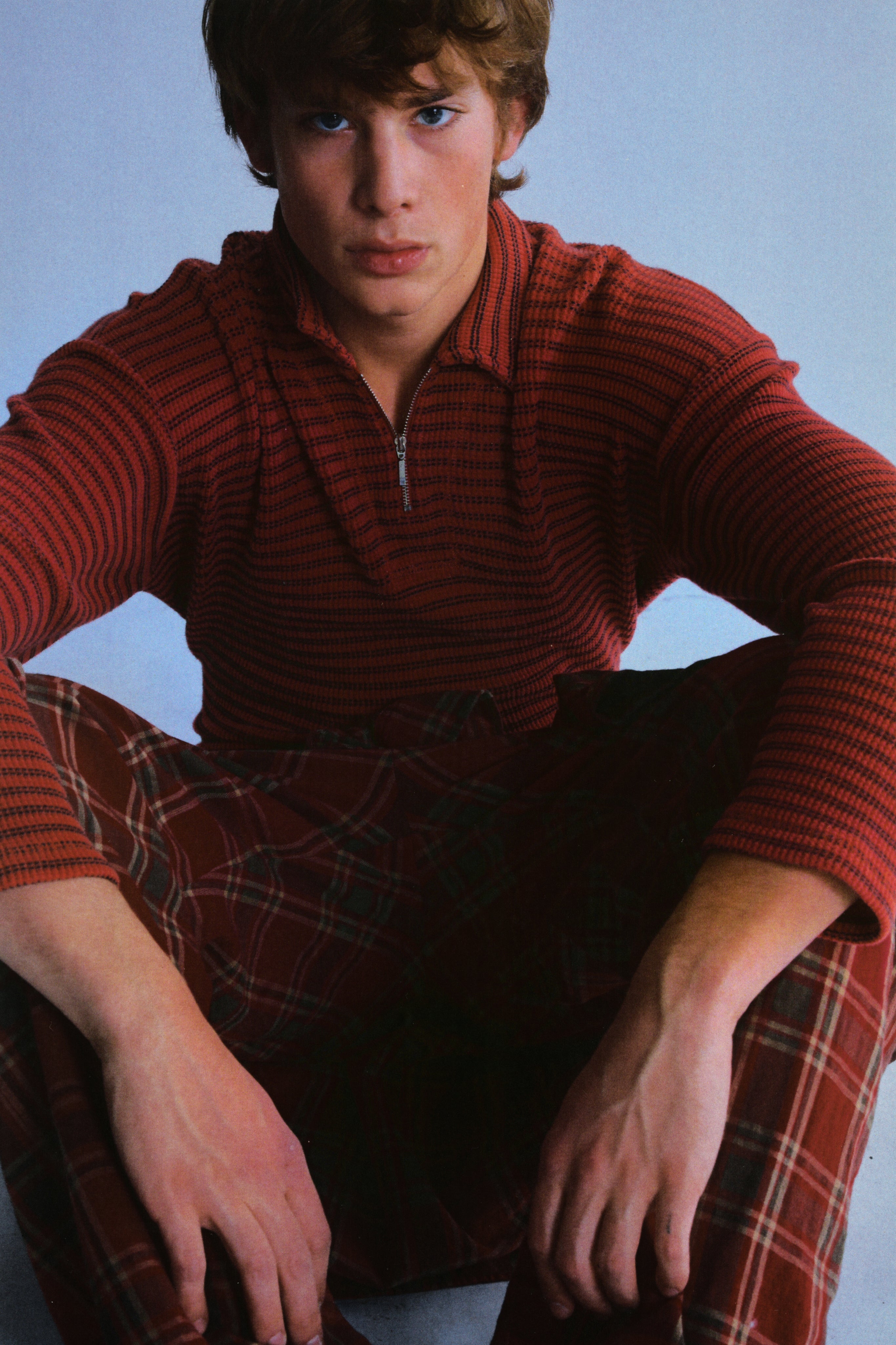 UNISEX PLAID LOUNGE PANTS WOVEN (RED)